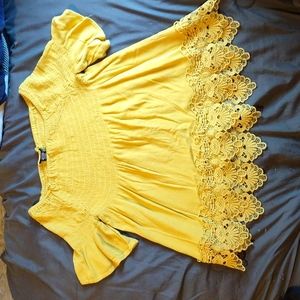Yellow Lace Top